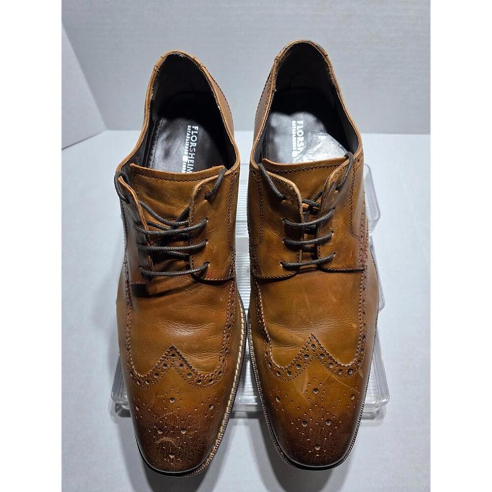 Florsheim: Anthem: Wingtip Oxfords: Men's 13D: Saddle Tan: Leather: Preowned